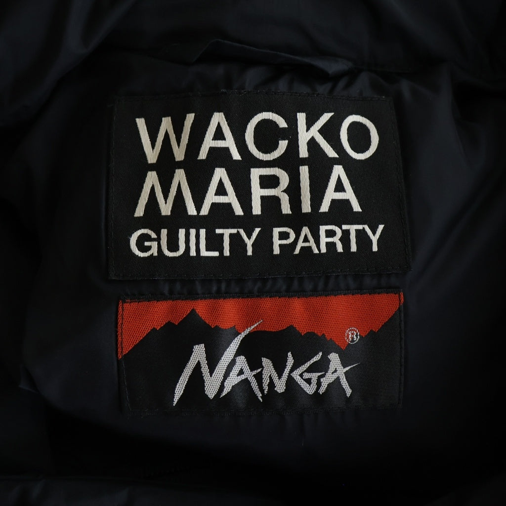 WACKO MARIA(ワコマリア) 25AW ×NANGA DOWN JACKET ナンガ フロントロゴ刺繍ダウンジャケット ブラック
