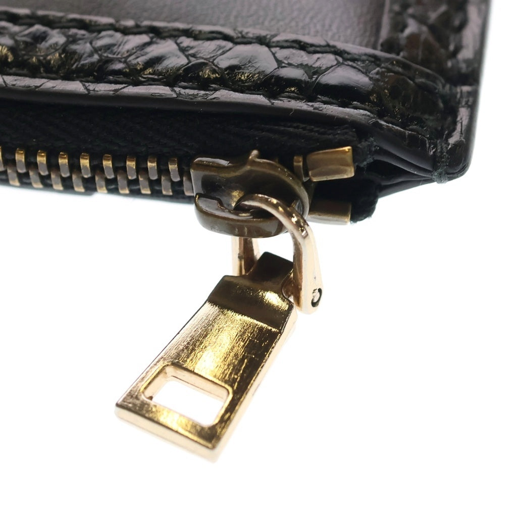 GUCCI(グッチ) 日本限定 レザー パイソン フラグメントケース カードケース ブラック 699349 ※ジップ社外製