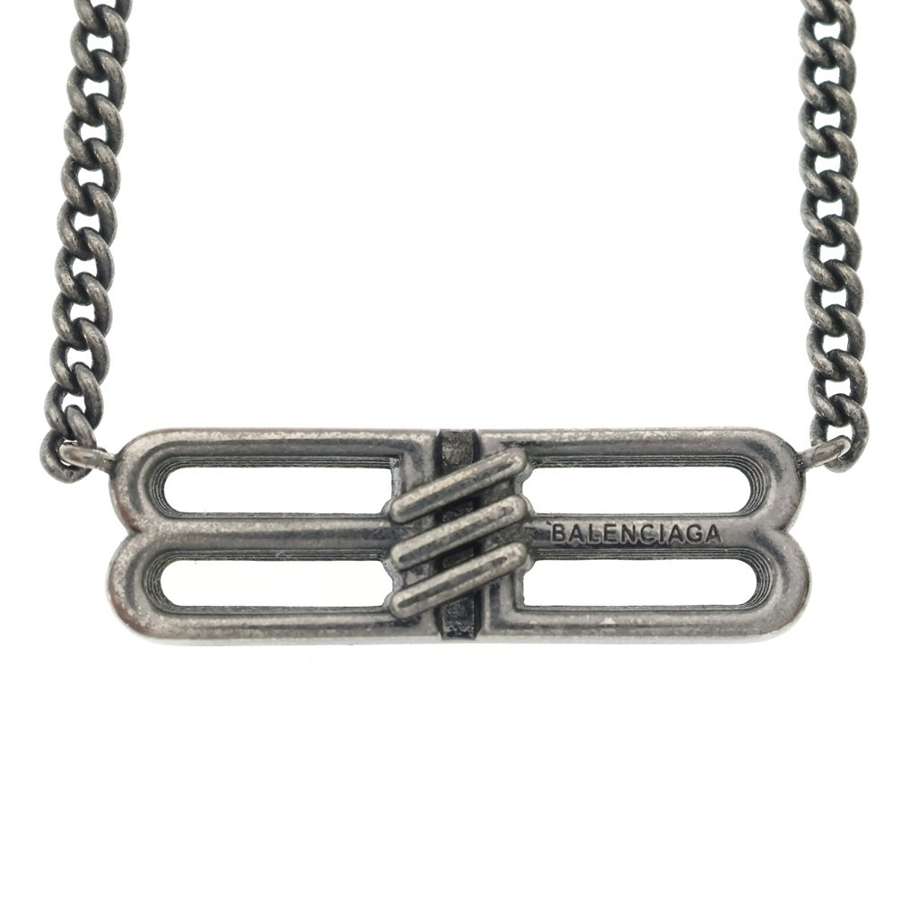 BALENCIAGA(バレンシアガ) BB Icon Antique Silver BBアイコン アンティーク チェーンネックレス シルバー 696223