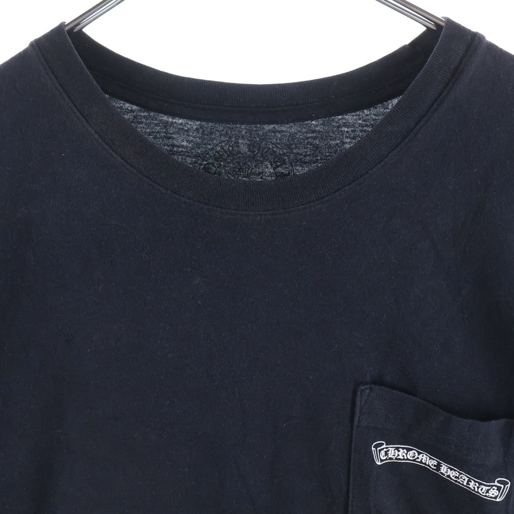 CHROME HEARTS(クロムハーツ) CH T-SHRT バックアーチロゴ プリント クルーネック半袖Tシャツカットソー ブラック -
