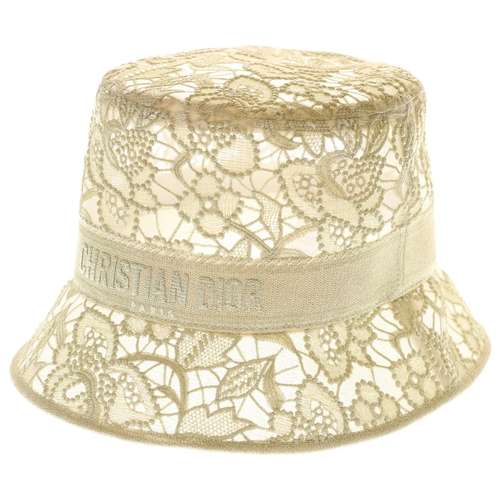 Christian Dior(クリスチャンディオール) D-Lace OR D-BOBBY レース バケットハット 帽子 ゴールド 32DBM923X150 レディース
