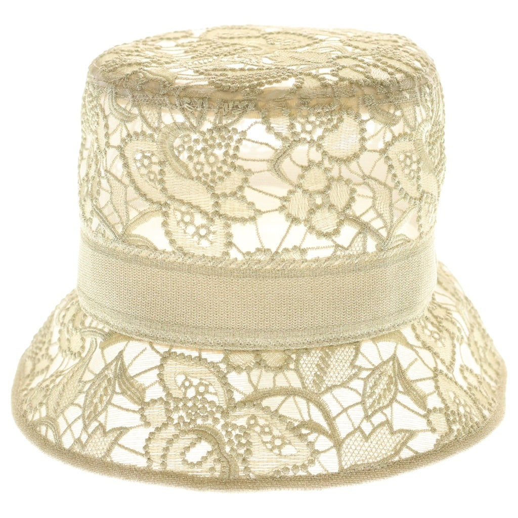 Christian Dior(クリスチャンディオール) D-Lace OR D-BOBBY レース バケットハット 帽子 ゴールド 32DBM923X150 レディース