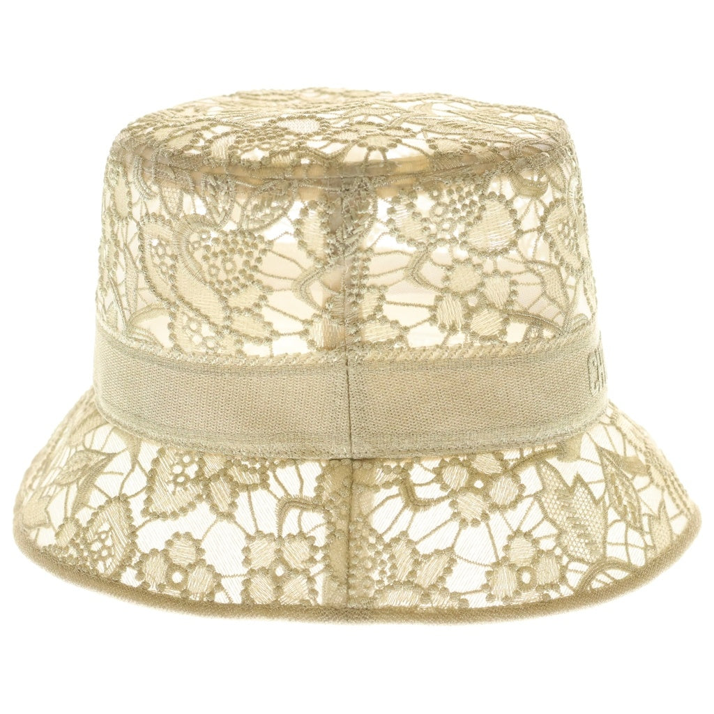 Christian Dior(クリスチャンディオール) D-Lace OR D-BOBBY レース バケットハット 帽子 ゴールド 32DBM923X150 レディース
