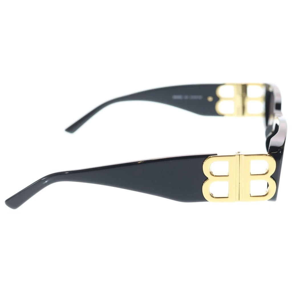 BALENCIAGA(バレンシアガ) Dynasty Rectangle ダイナスティ レクタングル BBロゴ サングラス アイウェア ブラック/ゴールド BB0096S