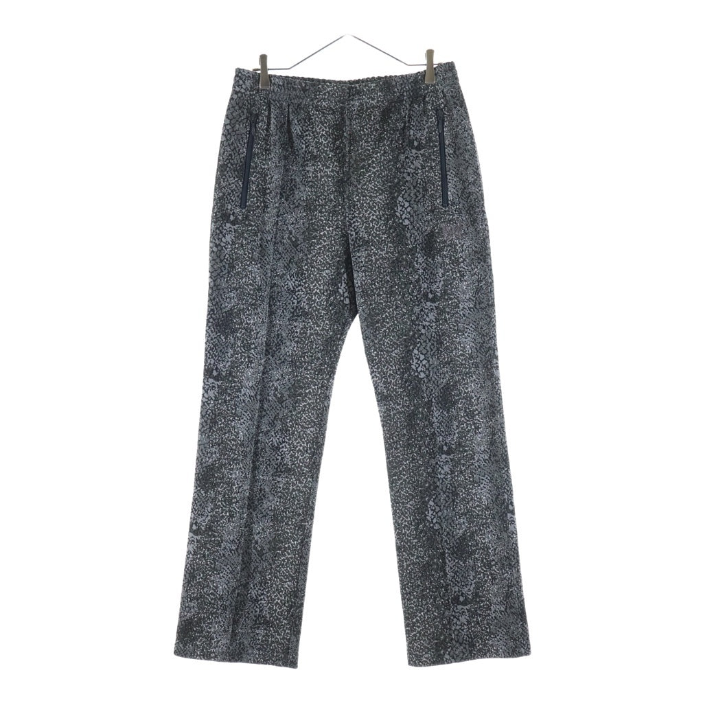 Needles(ニードルス) 25SS Poly Smooth Track Pant JOURNAL STANDARD別注 ロゴ刺繍 総柄 ポリ スムース トラックパンツ グレー PU1581