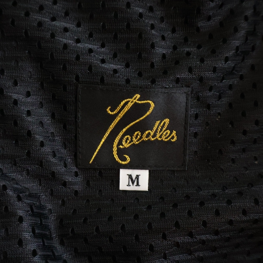 Needles(ニードルス) 25SS Poly Smooth Track Pant JOURNAL STANDARD別注 ロゴ刺繍 総柄 ポリ スムース トラックパンツ グレー PU1581