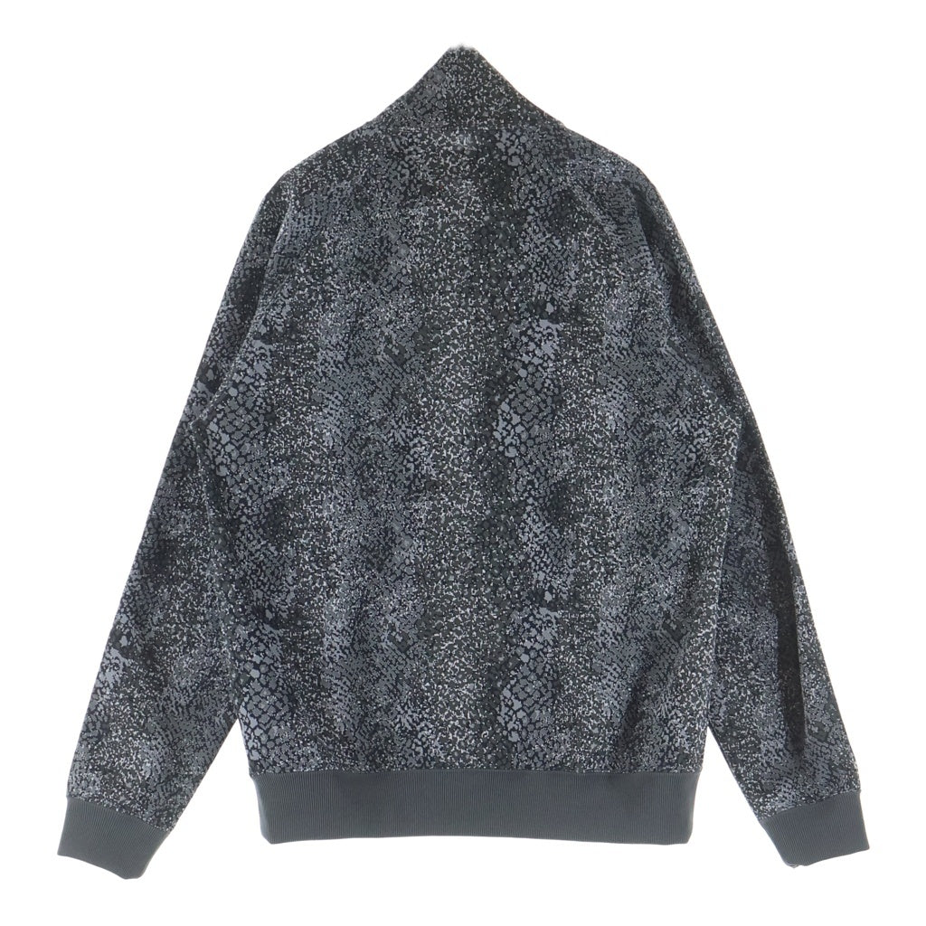 Needles(ニードルス) track jacket ダブルジップ ロゴ刺繍 総柄 トラックジャケット グレー PU1580