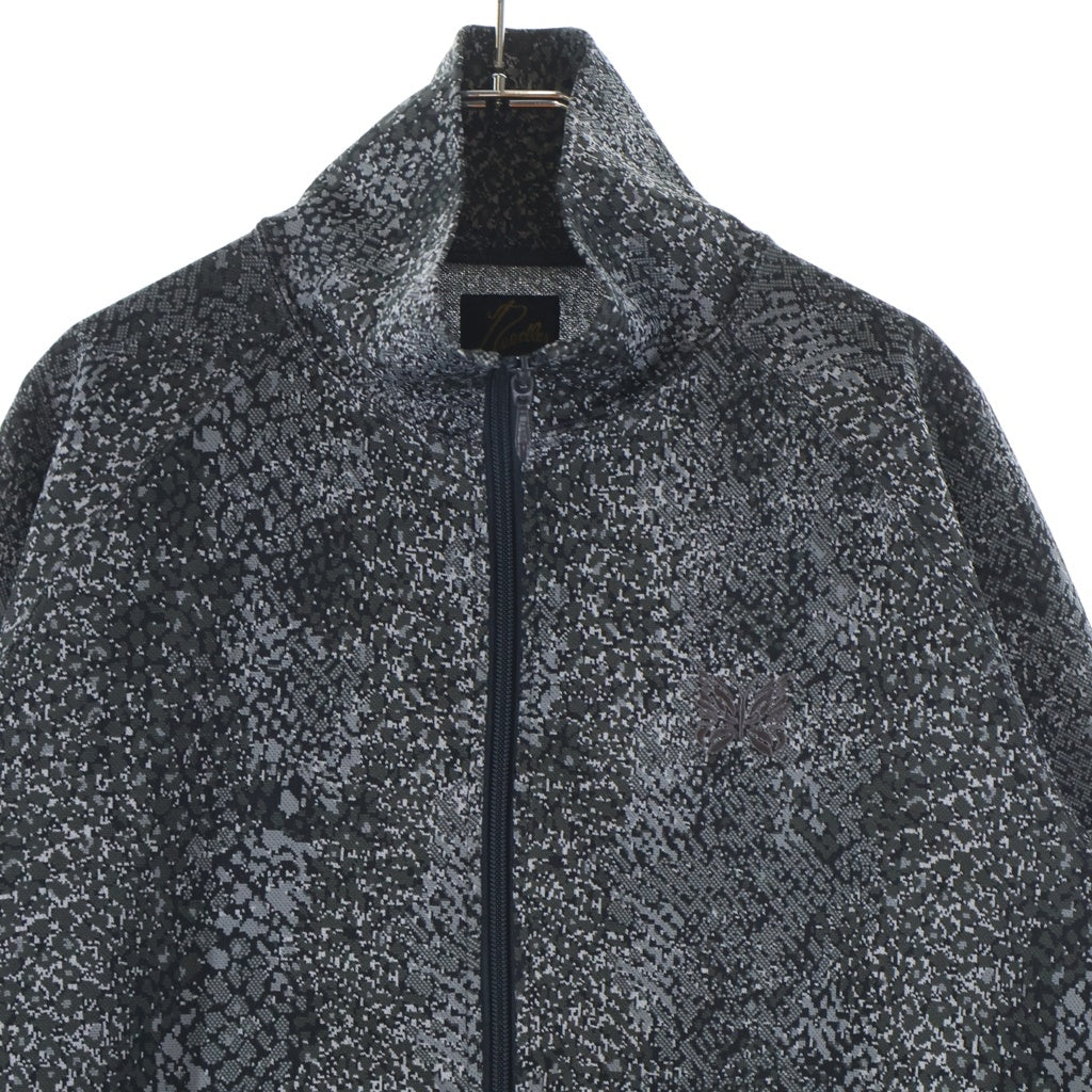 Needles(ニードルス) track jacket ダブルジップ ロゴ刺繍 総柄 トラックジャケット グレー PU1580
