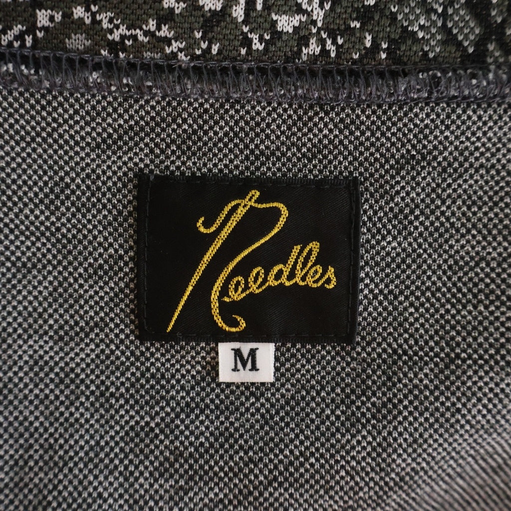 Needles(ニードルス) track jacket ダブルジップ ロゴ刺繍 総柄 トラックジャケット グレー PU1580
