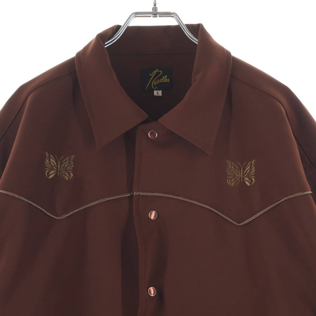 Needles(ニードルス) Piping Cowboy Jacket ロゴ刺繍 パイピング カウボーイ ジャケット ブラウン QV217