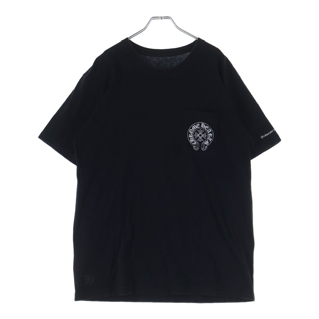 CHROME HEARTS(クロムハーツ) HORSESHOE S/S TEE ホースシュープリント クルーネック半袖Tシャツカットソー ブラック