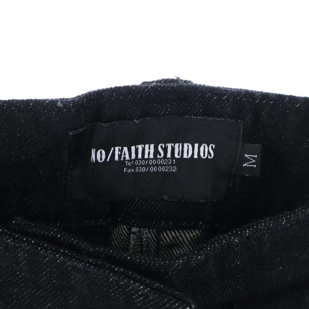 NO/FAITH STUDIOS(ノーフェイスストゥディオス) WAVE CARGO DENIM PANTS ウェーブカーゴデニムパンツ ブラック