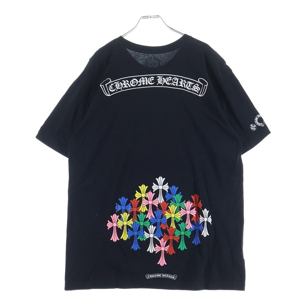 CHROME HEARTS(クロムハーツ) MLTCOL CEM CRS TEE マルチセメタリークロスプリント クルーネック半袖Tシャツカットソー ブラック -