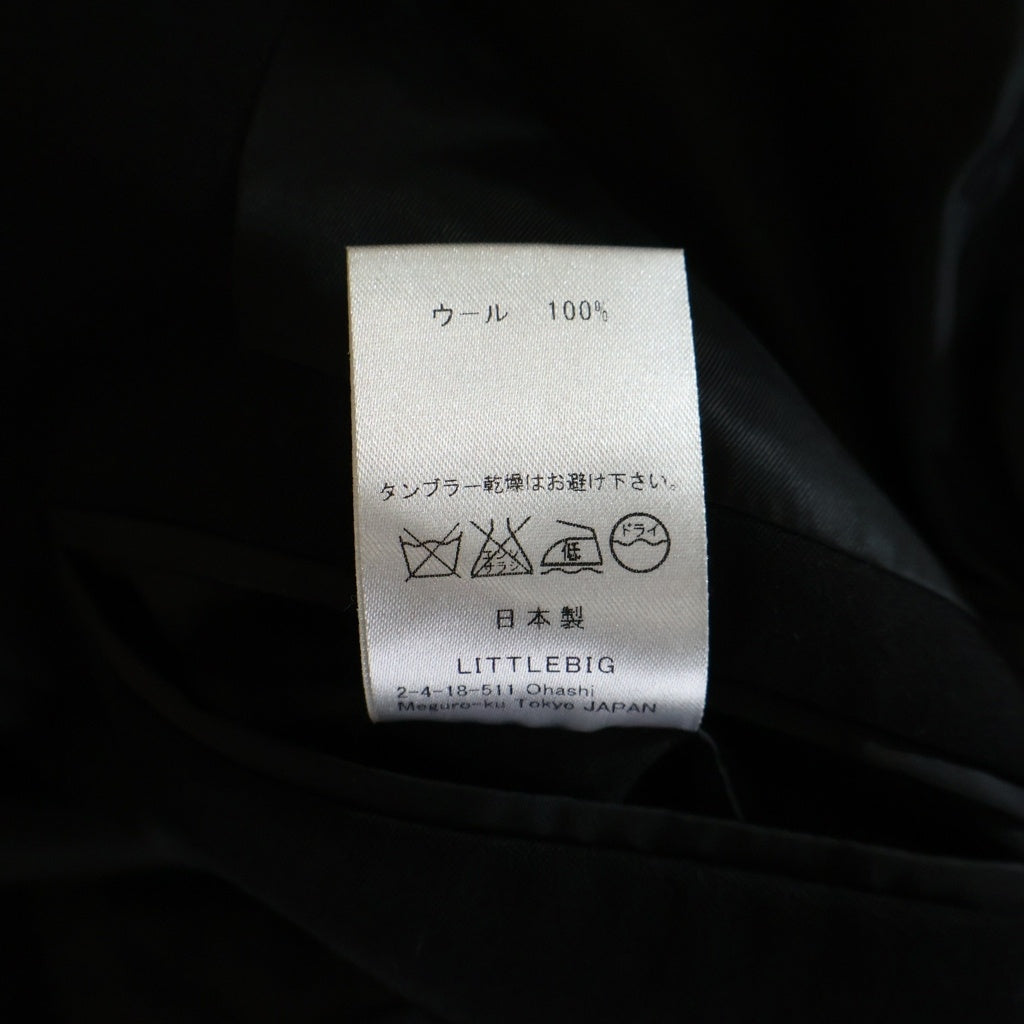 LITTLEBIG(リトルビッグ) Double Breasted Jacket ウール ダブル テーラードジャケット ブラック LB153-JK02