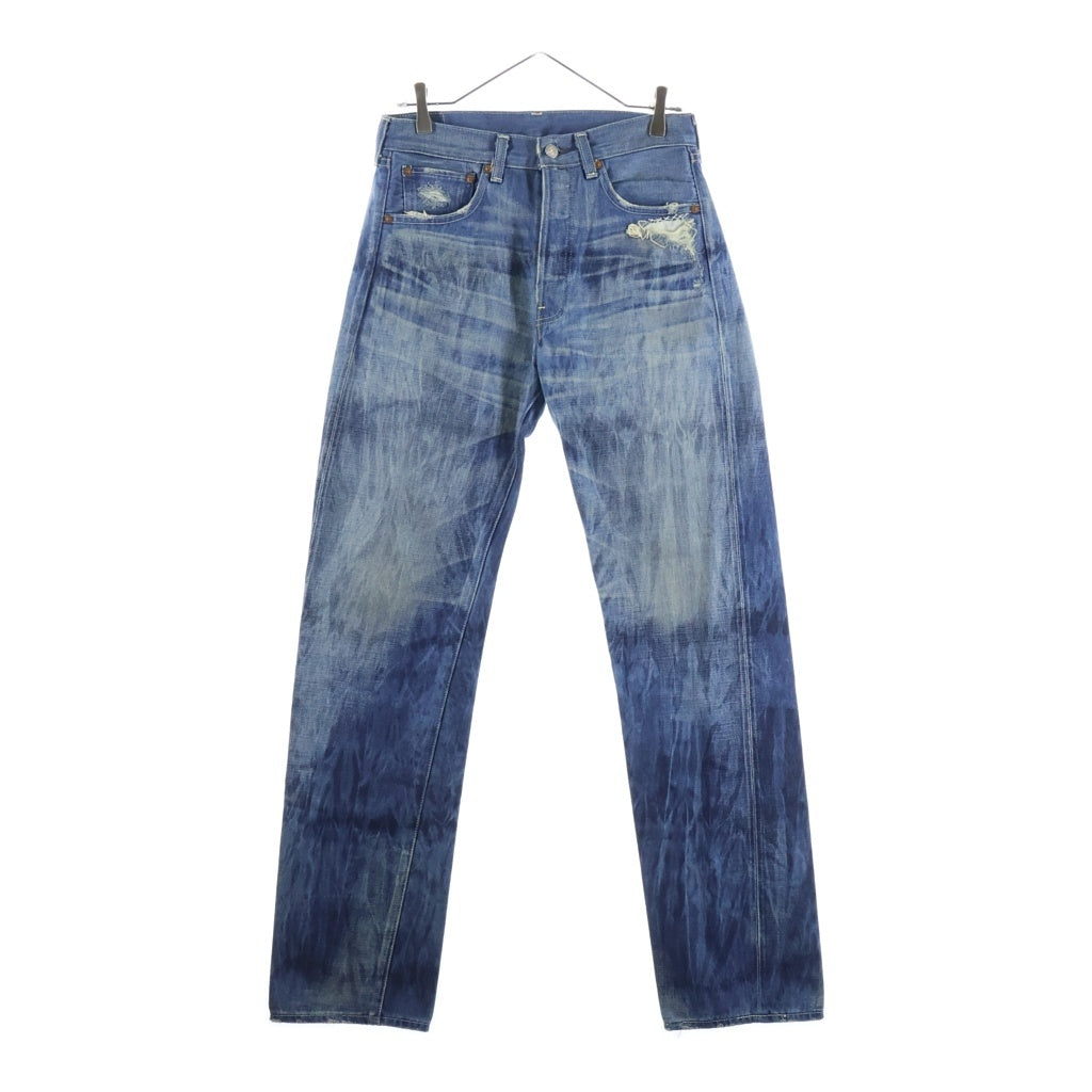 Levi's(リーバイス) 501 REGULAR STRAIGHT BIGE 1966年復刻モデル 日本製 レギュラーストレート ビッグE 赤耳 シングルステッチ デニムパンツ ジーンズ インディゴ 66501