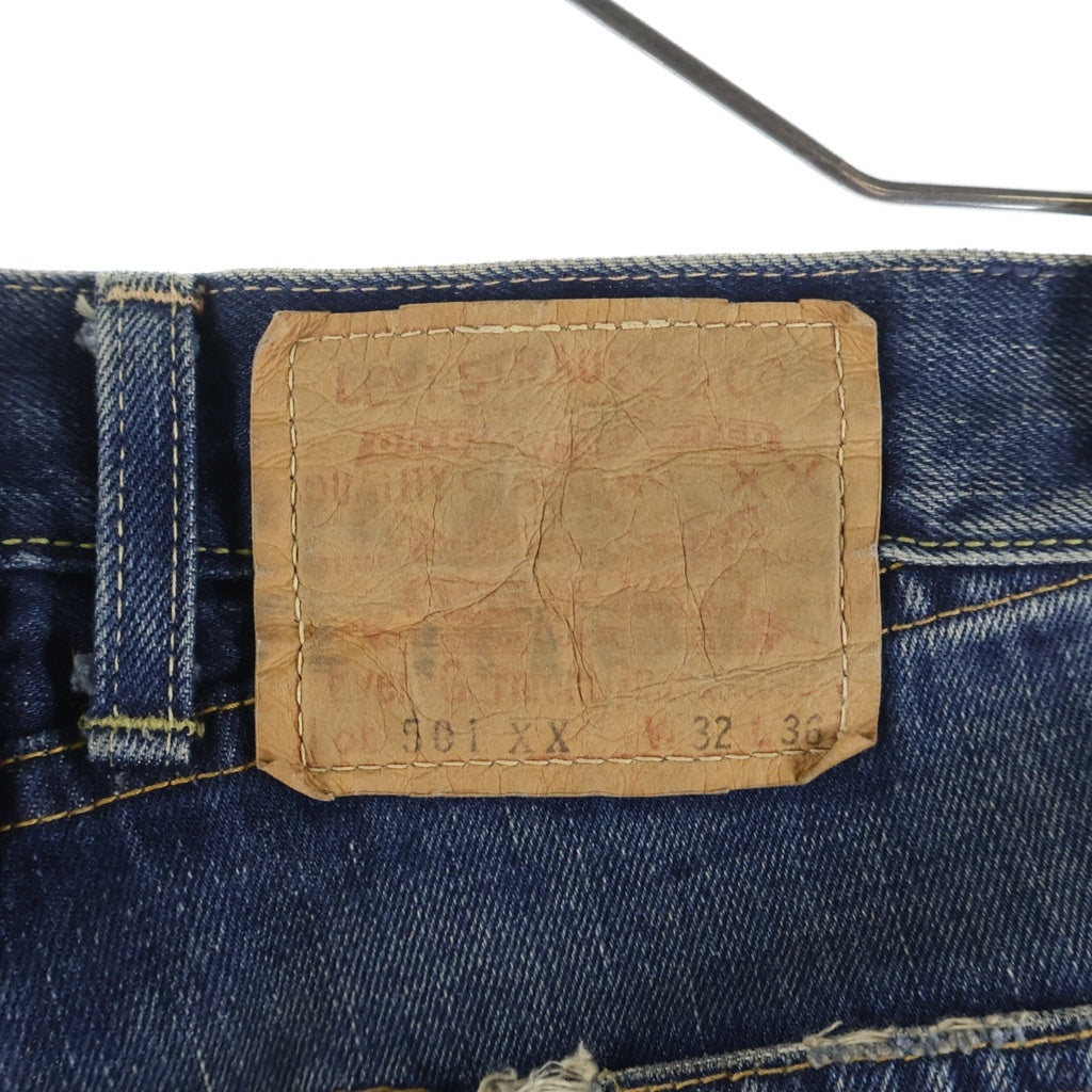 Levi's(リーバイス) 501XX REGULAR STRAIGHT BIGE 1955年復刻モデル 日本製 レギュラーストレート ビッグE 赤耳 シングルステッチ デニムパンツ ジーンズ インディゴ 55501