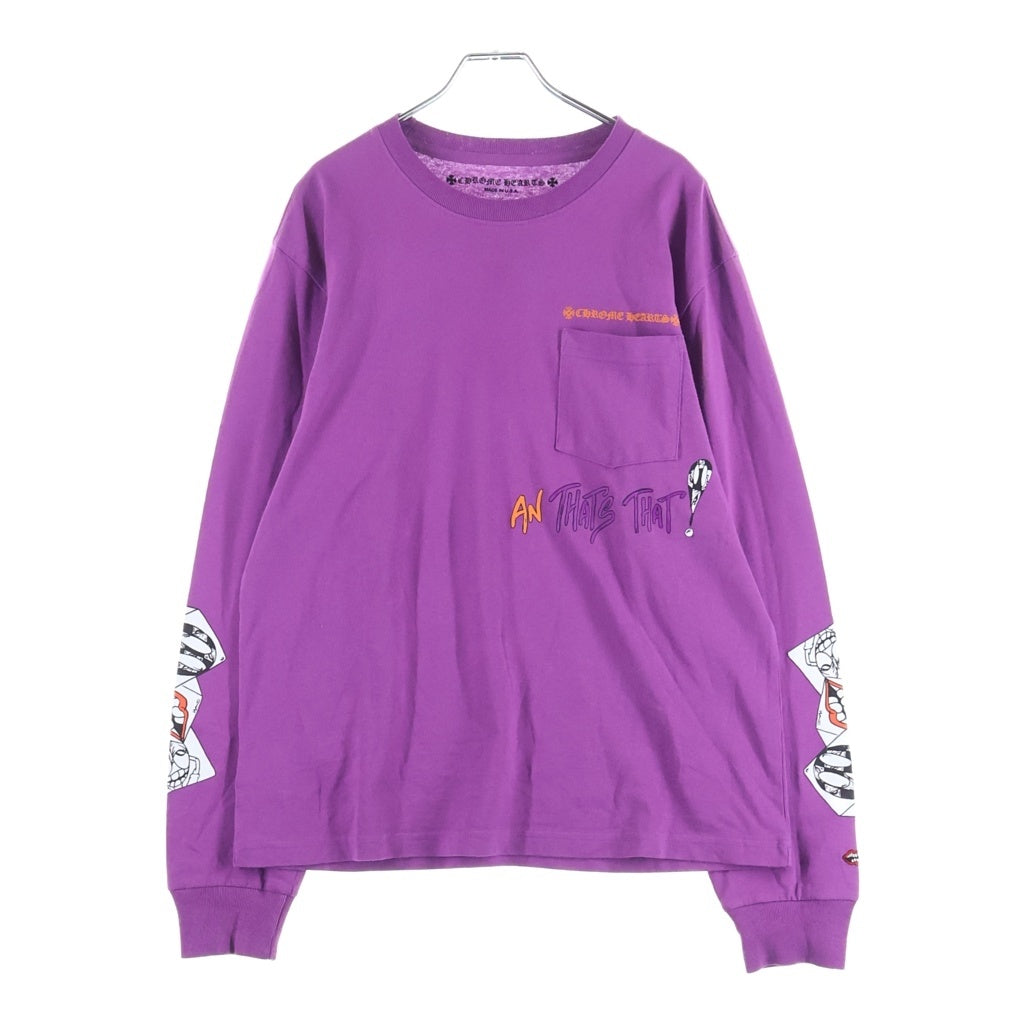 CHROME HEARTS(クロムハーツ) ×MATTY BOY PPO I WANT MORE NOT LESS L/S TEE マッティボーイ プリント長袖Tシャツ カットソー パープル ‐