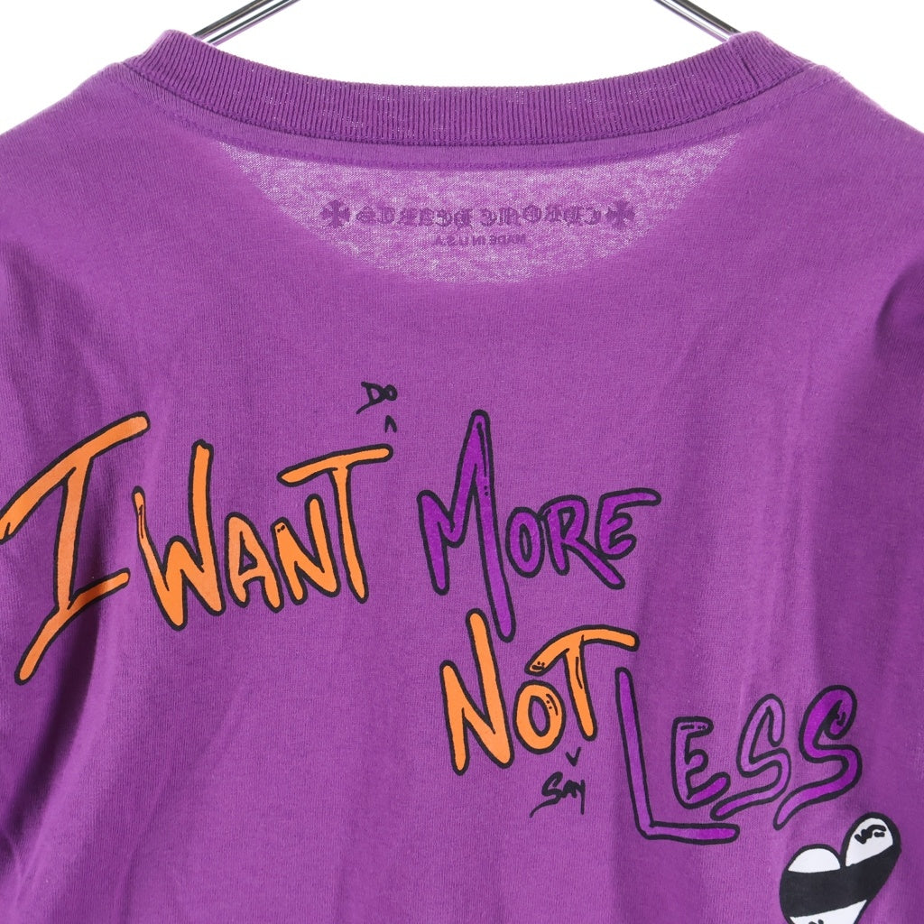 CHROME HEARTS(クロムハーツ) ×MATTY BOY PPO I WANT MORE NOT LESS L/S TEE マッティボーイ プリント長袖Tシャツ カットソー パープル ‐
