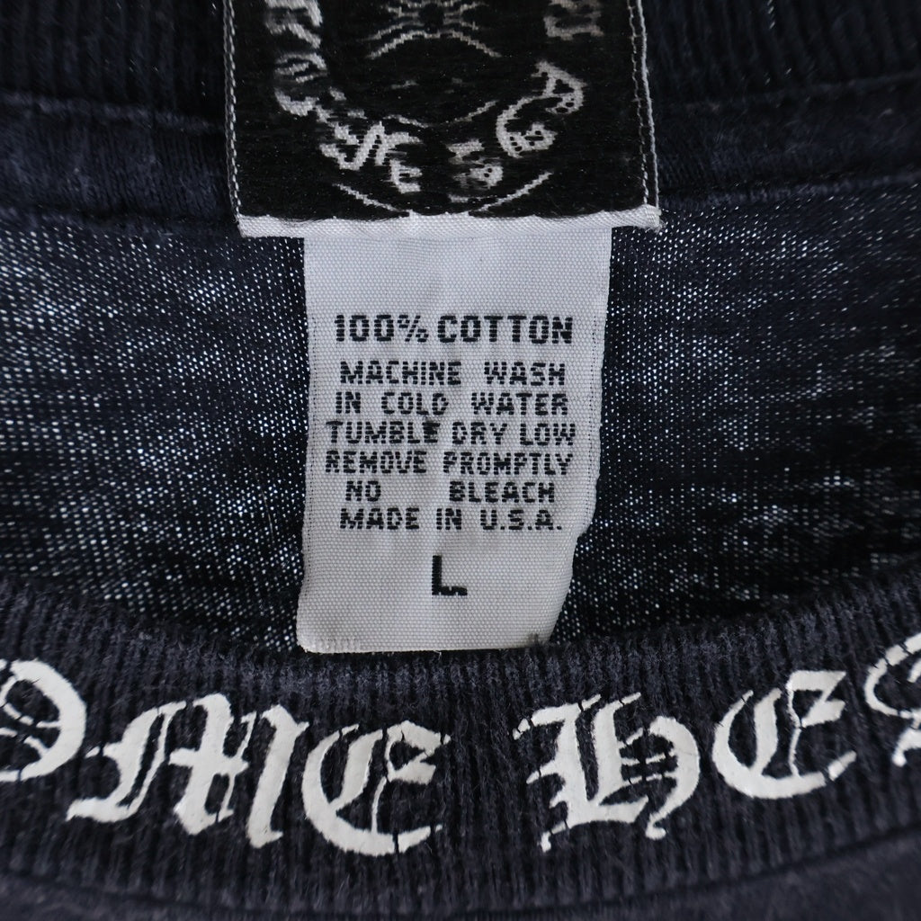 CHROME HEARTS(クロムハーツ) OLD S/S オールド ネックロゴ バックスクロールラベルプリント クルーネック半袖Tシャツカットソー ブラック