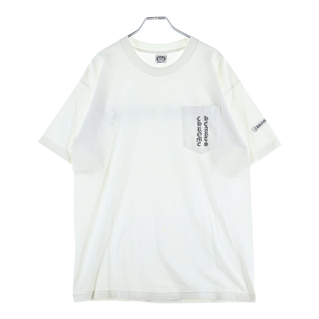 CHROME HEARTS(クロムハーツ) OLD S/S オールド 英字プリント バックスクロールラベルプリント クルーネック半袖Tシャツカットソー ホワイト
