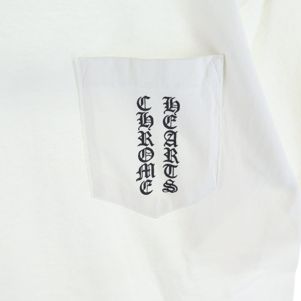 CHROME HEARTS(クロムハーツ) OLD S/S オールド 英字プリント バックスクロールラベルプリント クルーネック半袖Tシャツカットソー ホワイト