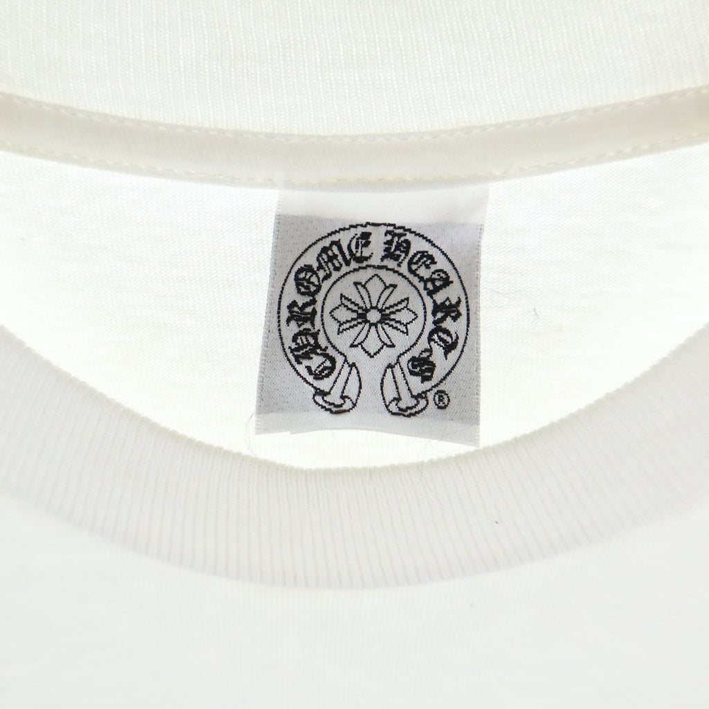 CHROME HEARTS(クロムハーツ) OLD S/S オールド 英字プリント バックスクロールラベルプリント クルーネック半袖Tシャツカットソー ホワイト