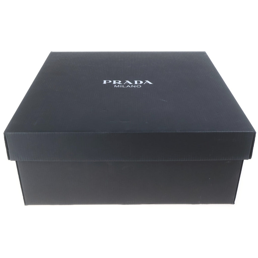 PRADA(プラダ) トライアングルロゴプレート チャンキーヒール 厚底 ボア シアリングライニング ローカットスニーカー ホワイト 1E947M