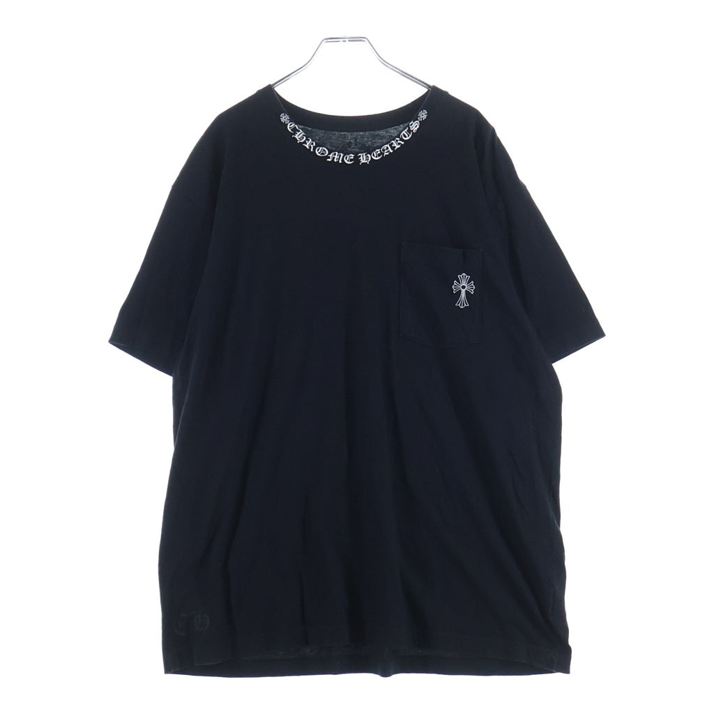 CHROME HEARTS(クロムハーツ) Back Cross Neck Logo Tee バッククロスネックロゴ半袖Tシャツ ブラック