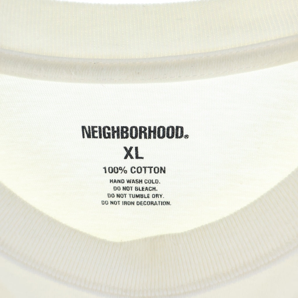 NEIGHBORHOOD(ネイバーフッド) クラシックボックスロゴ クルーネック長袖カットソー ホワイト