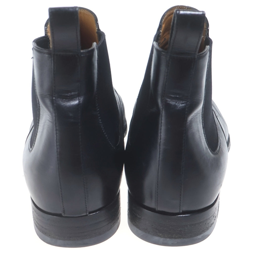 GUCCI(グッチ) LOGO LEATHER SIDE GORE BOOTS ロゴ レザー サイドゴアブーツ ブラック 202706