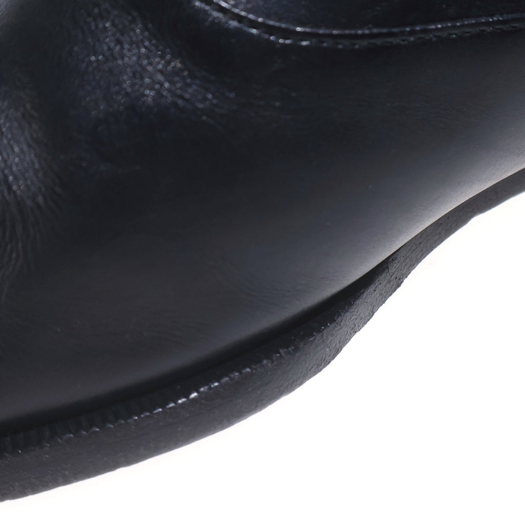 GUCCI(グッチ) LOGO LEATHER SIDE GORE BOOTS ロゴ レザー サイドゴアブーツ ブラック 202706