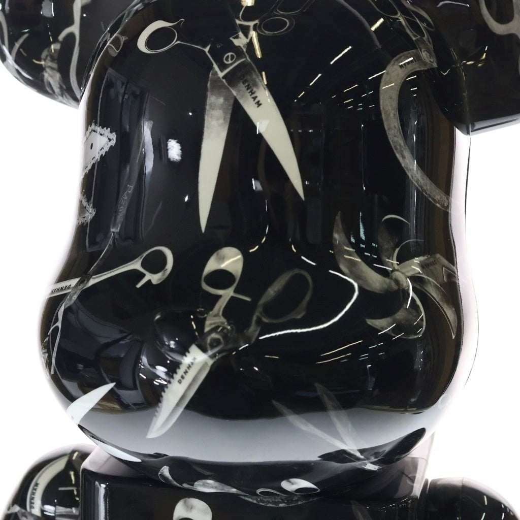 MEDICOM TOY(メディコムトイ) BE@RBRICK ×DENHAM 1000% デンハム ベアブリック フィギュア 人形 インテリア ブラック -