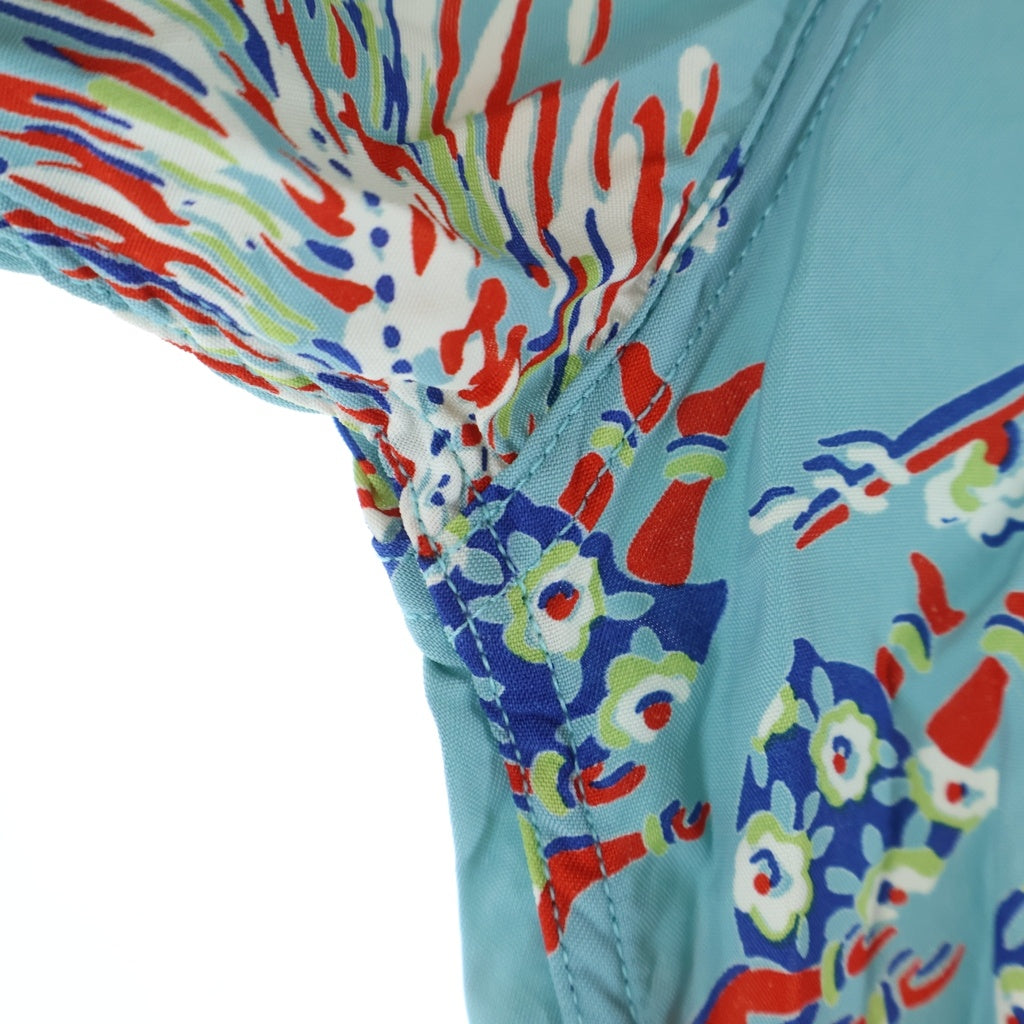 SUN SURF(サンサーフ) KAHILI HAWAII カヒリ ハワイ ココナッツボタン 総柄レーヨン半袖シャツ ブルー SS37135