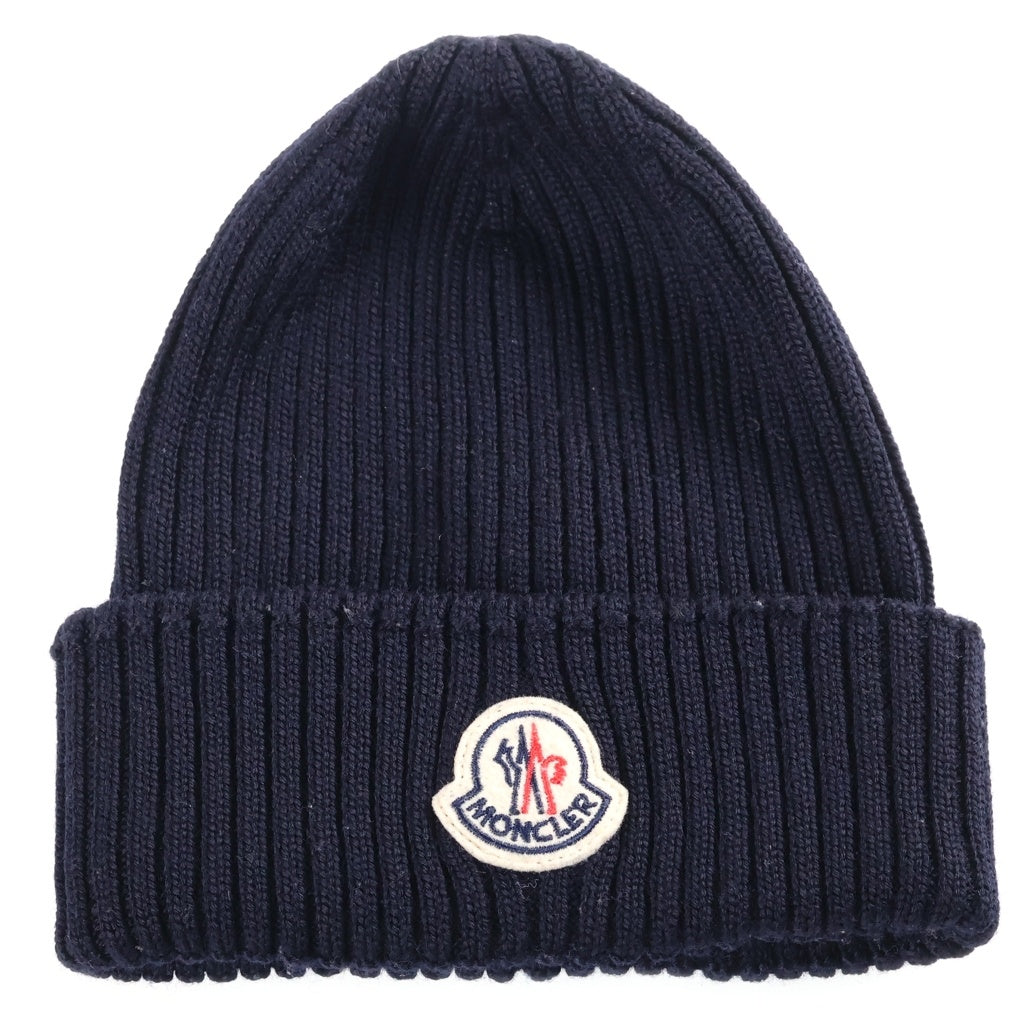 MONCLER(モンクレール) ベレット ロゴワッペンニットビーニー 帽子 ブラック E20910029900 レディース