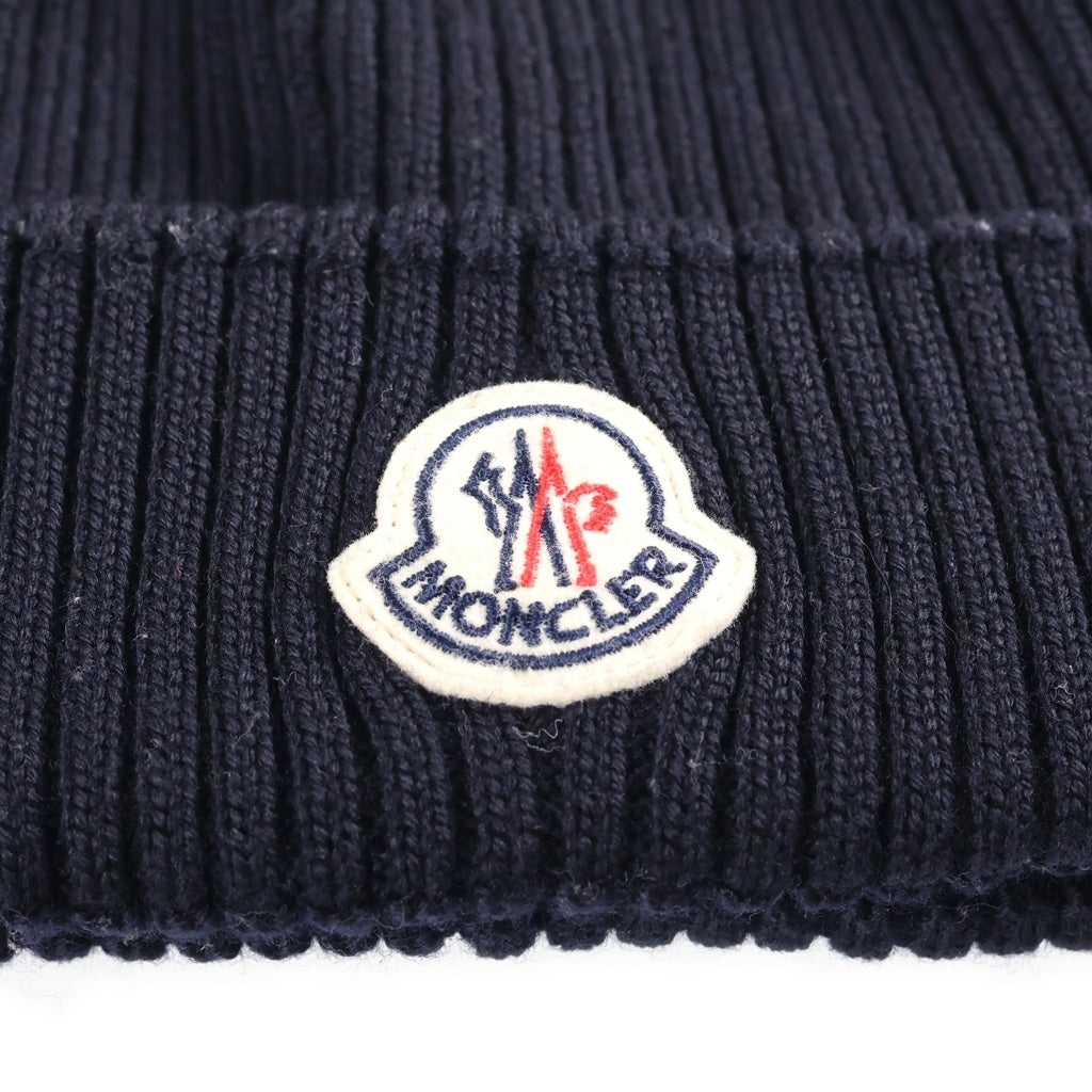 MONCLER(モンクレール) ベレット ロゴワッペンニットビーニー 帽子 ブラック E20910029900 レディース
