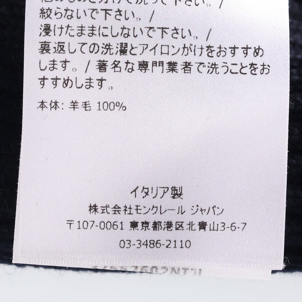 MONCLER(モンクレール) ベレット ロゴワッペンニットビーニー 帽子 ブラック E20910029900 レディース