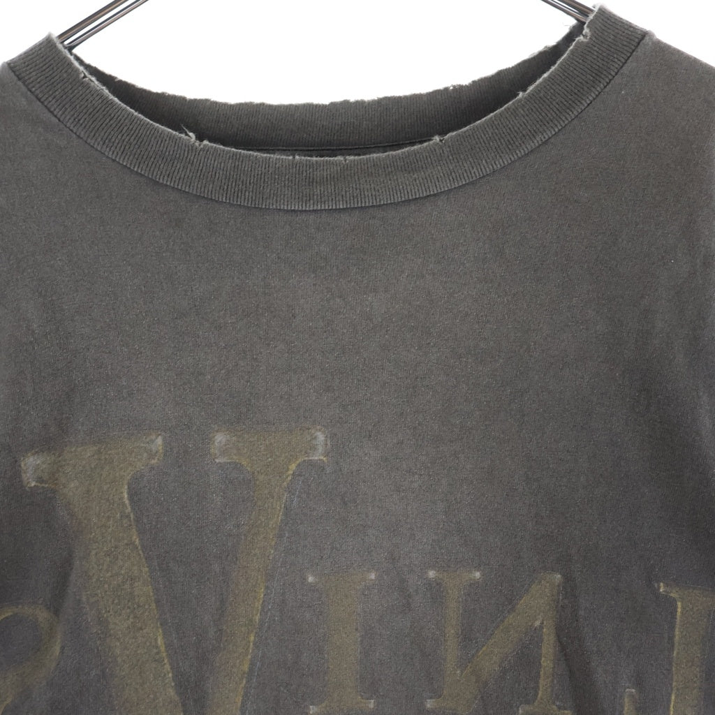 SAINT MICHAEL(セントマイケル) 22AW × VLONE VL LS TEE MARIA SM-A22-0000-076 ヴィーローン ヴィンテージ加工 両面プリントクルーネック長袖Tシャツカットソー ロンT グレー