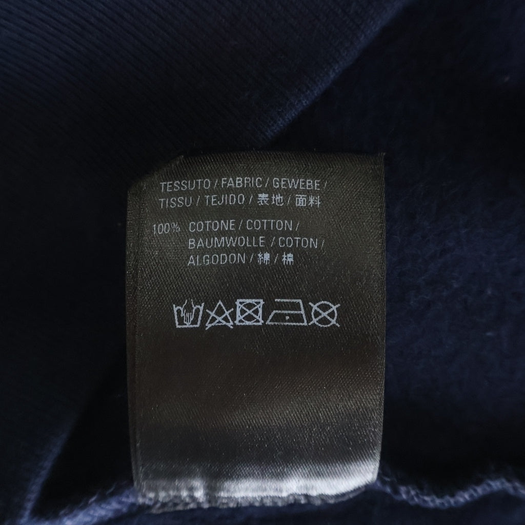 BALENCIAGA(バレンシアガ) 19SS Bonjour Bal Hoodie 600583 THV61 ボンジュール バル 両面ロゴプリント プルオーバー長袖スウェットパーカー フーディー ネイビー