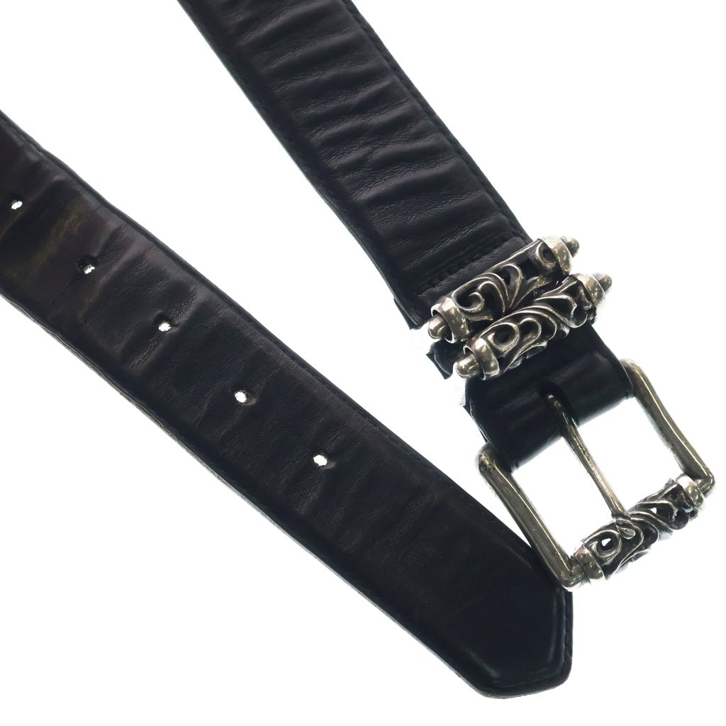 CHROME HEARTS(クロムハーツ) BLT ROLLER 3PC1.5inch 3PCローラーバックル レザーベルト シルバー BCA357