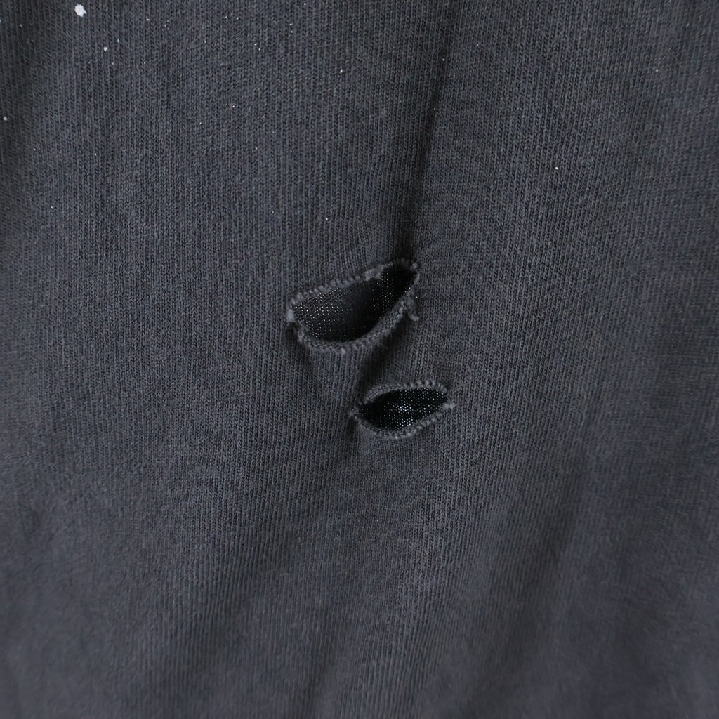 Protocol Index(プロトコル インデックス) VINTAGE OVERDYED LONGSLEEVE ヴィンテージ加工 オーバーサイズ 両面プリントクルーネック長袖Tシャツカットソー ロンT グレー