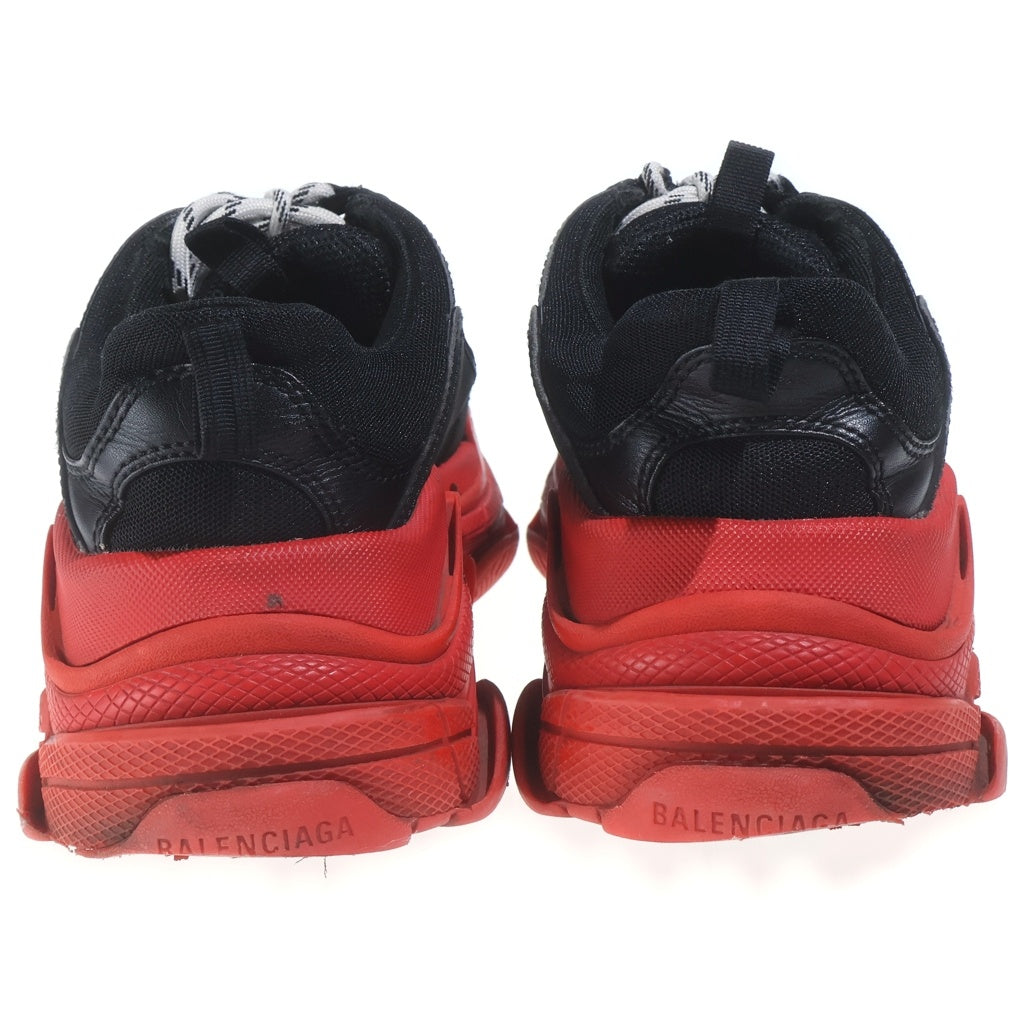 BALENCIAGA(バレンシアガ) TRIPLE S トリプルS レザー ダットローカットスニーカー ブラック/レッド 536737