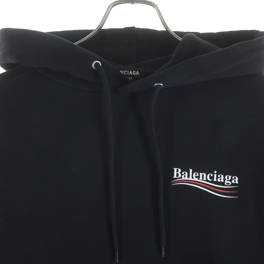 BALENCIAGA(バレンシアガ) 21AW Campaign Logo Hoodie 600583 TIV53 キャンペーンロゴ プリント オーバーサイズ プルオーバーパーカー フーディ ブラック
