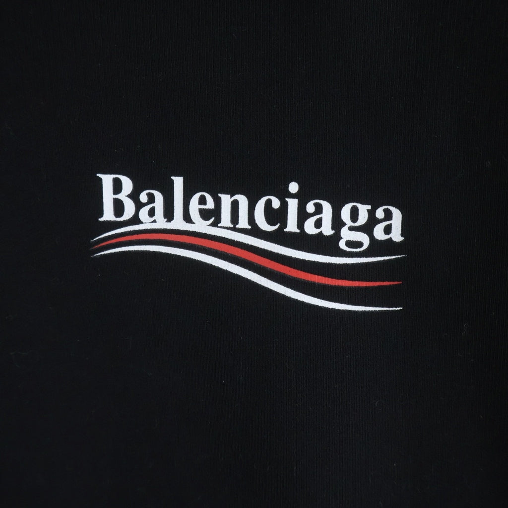BALENCIAGA(バレンシアガ) 21AW Campaign Logo Hoodie 600583 TIV53 キャンペーンロゴ プリント オーバーサイズ プルオーバーパーカー フーディ ブラック