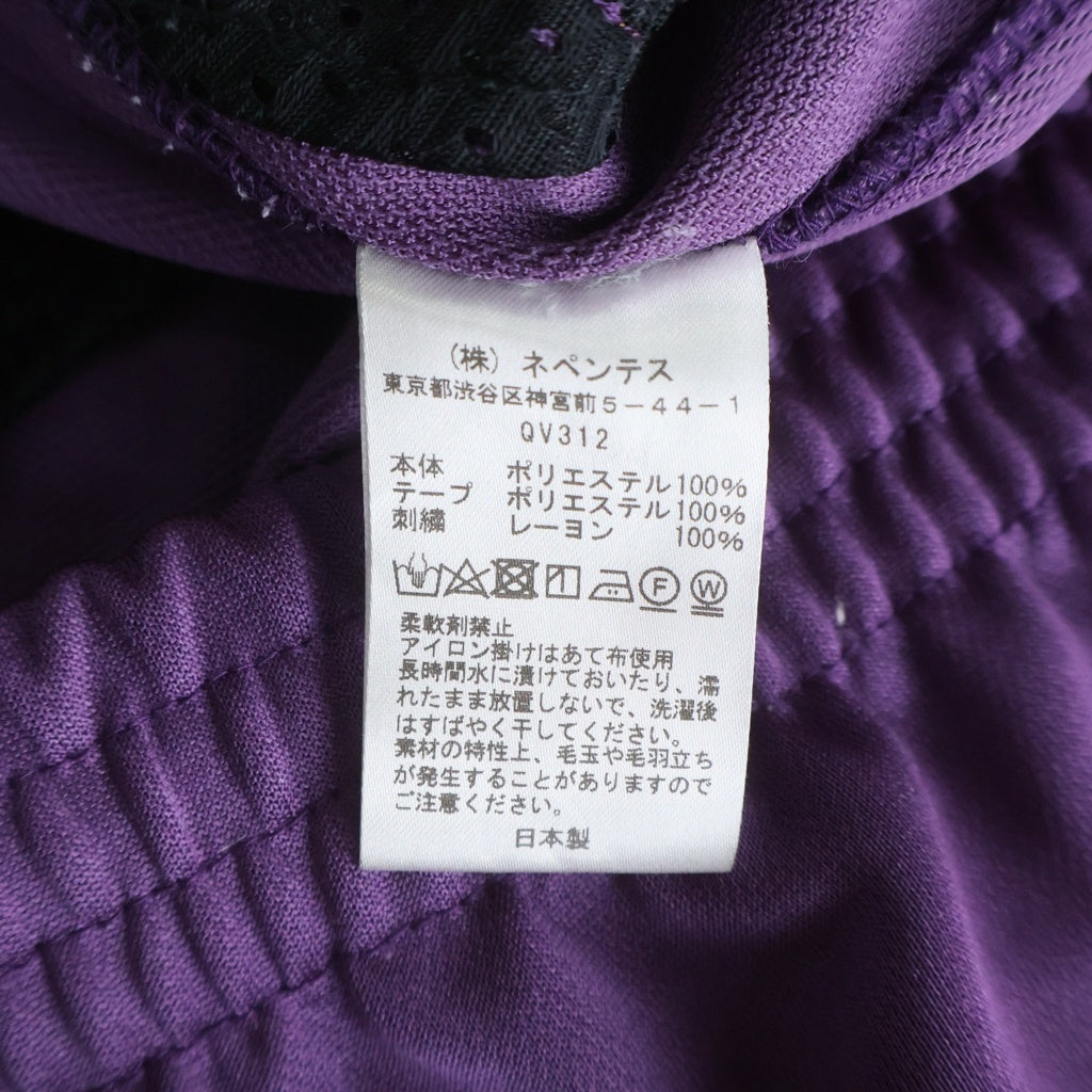 Needles(ニードルス) Poly Smooth Jodhpur Track Pant パピヨン刺繍 サイドライン ポリスムース ジョッパー トラックパンツ パープル/イエロー QV312
