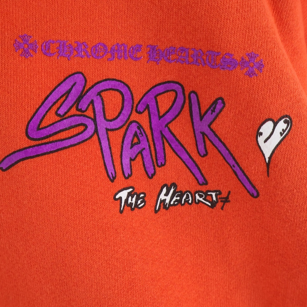 CHROME HEARTS(クロムハーツ) 23SS ×MATTY BOY PPO SPARK THE HEART HD PLVR ×マッティボーイ スパーク プルオーバー長袖スウェットパーカー フーディ レッド -
