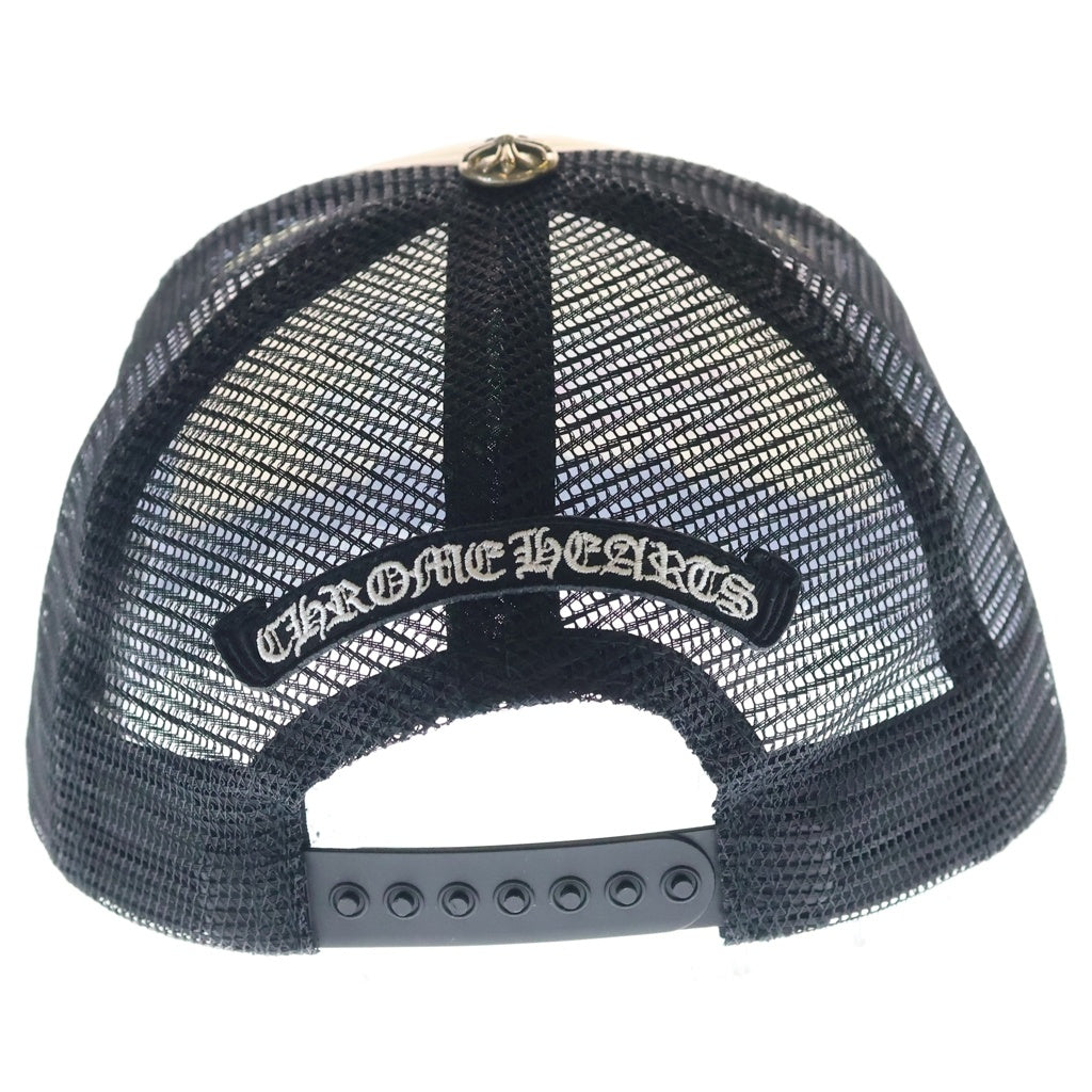 CHROME HEARTS(クロムハーツ) TRUCKER CAP トリコロール セメタリー クロスパッチ トラッカーキャップ 帽子 ブラック/ホワイト/マルチ -