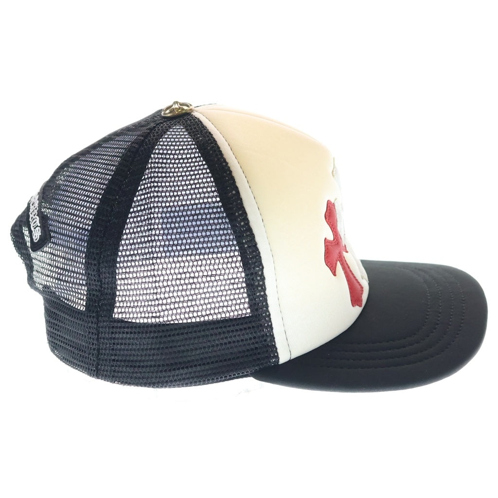 CHROME HEARTS(クロムハーツ) TRUCKER CAP トリコロール セメタリー クロスパッチ トラッカーキャップ 帽子 ブラック/ホワイト/マルチ -