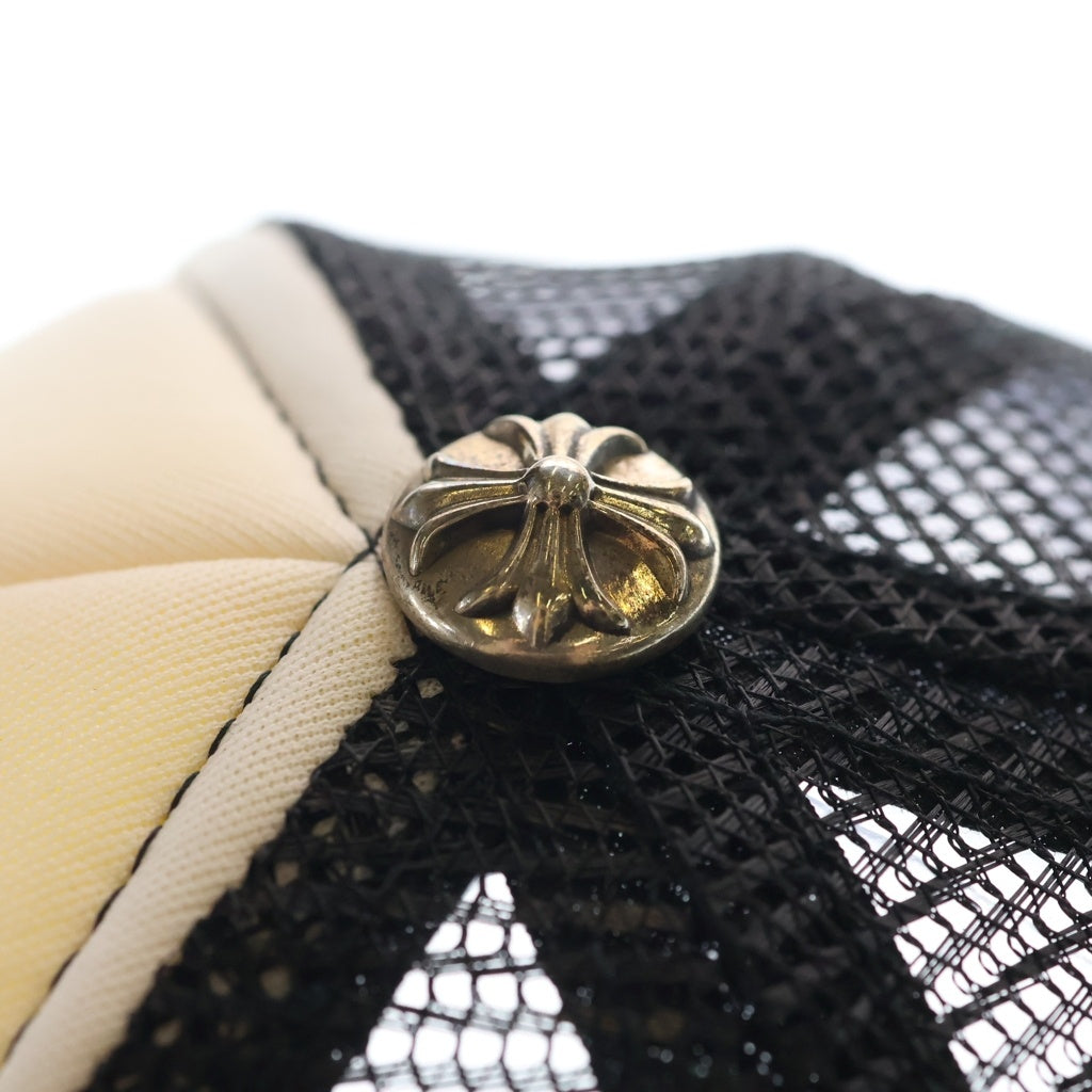 CHROME HEARTS(クロムハーツ) TRUCKER CAP トリコロール セメタリー クロスパッチ トラッカーキャップ 帽子 ブラック/ホワイト/マルチ -