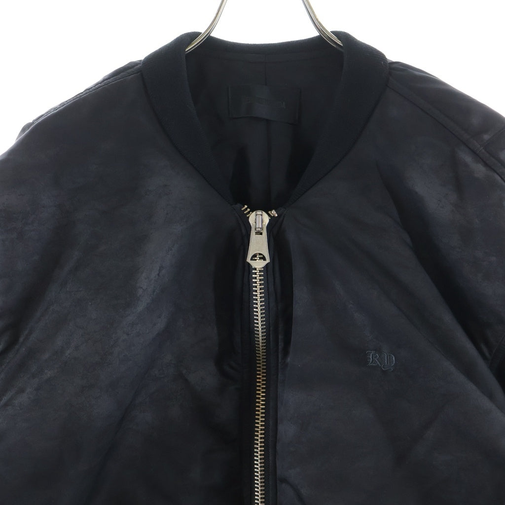 KEISUKEYOSHIDA(ケイスケヨシダ) 24AW Casual Collection Flight Jacket MA-1 フライトジャケット ジップアップブルゾン ボンバージャケット ブラック KY14BL01
