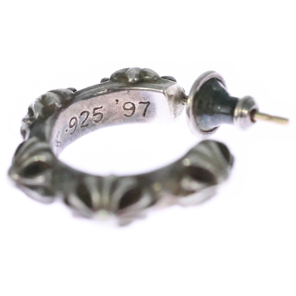 CHROME HEARTS(クロムハーツ) HOOP CROSS クロスバンド フープピアス シルバー BCA100 -